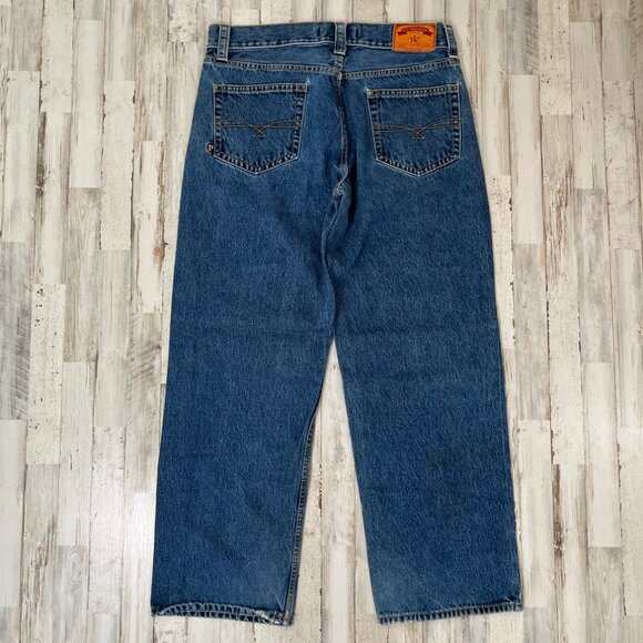 Vintage‎ 90s Y2K US Polo Assn Blue Denim Baggy Hip Hop Jeans Mens 34 x 32 - Picture 4 of 8
